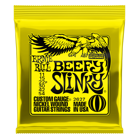 ERNIE BALL BEEFY SLINKY NICKEL WOUND ELECTRIC GUITAR STRINGS 11-54 SET