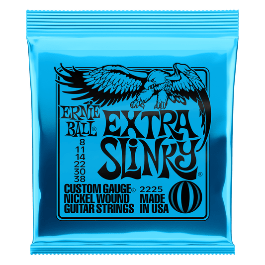 ERNIE BALL EXTRA SLINKY NICKEL WOUND ELECTRIC GUITAR STRINGS  8-38 SET