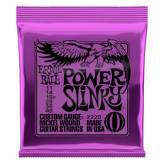 ERNIE BALL POWER SLINKY NICKEL WOUND ELECTRIC GUITAR STRINGS 11-48 SET