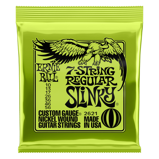 ERNIE BALL REGULAR SLINKY 7-STRING NICKEL WOUND ELECTRIC GUITAR STRINGS 10-56 SET