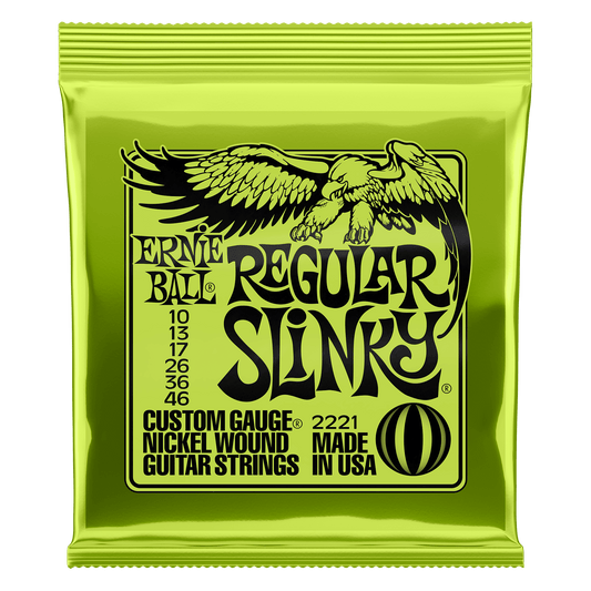ERNIE BALL REGULAR SLINKY NICKEL WOUND ELECTRIC GUITAR STRINGS 10-46 SET