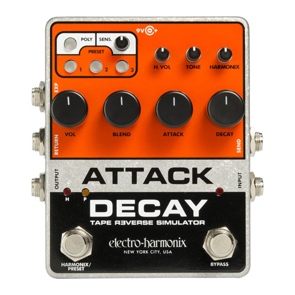 Electro-Harmonix Attack Decay Tape Reverse Simulator Guitar Effects Pedal