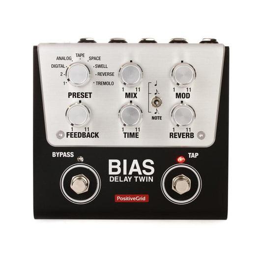 Positive Grid Bias Delay Twin Tone Match Digital Delay Pedal, 2 Buttons