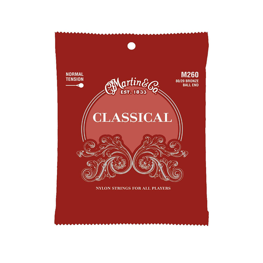 Martin M260 Classical Guitar Strings 80/20 Bronze Regular Tension Ball End