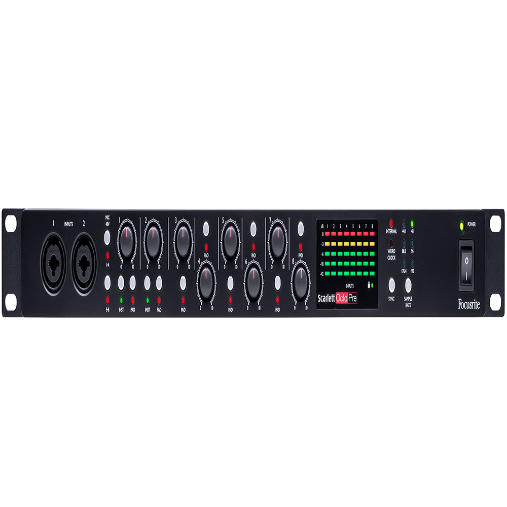 Focusrite Scarlett Octopre Dynamic 8 Mic Pre with ADAT Connectivity Plus USB Analog Compression Audio Interface