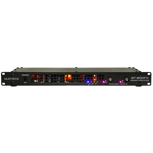 Matrix GT800FX 1U rack mount power amplifier 2-channels 400W class AB power