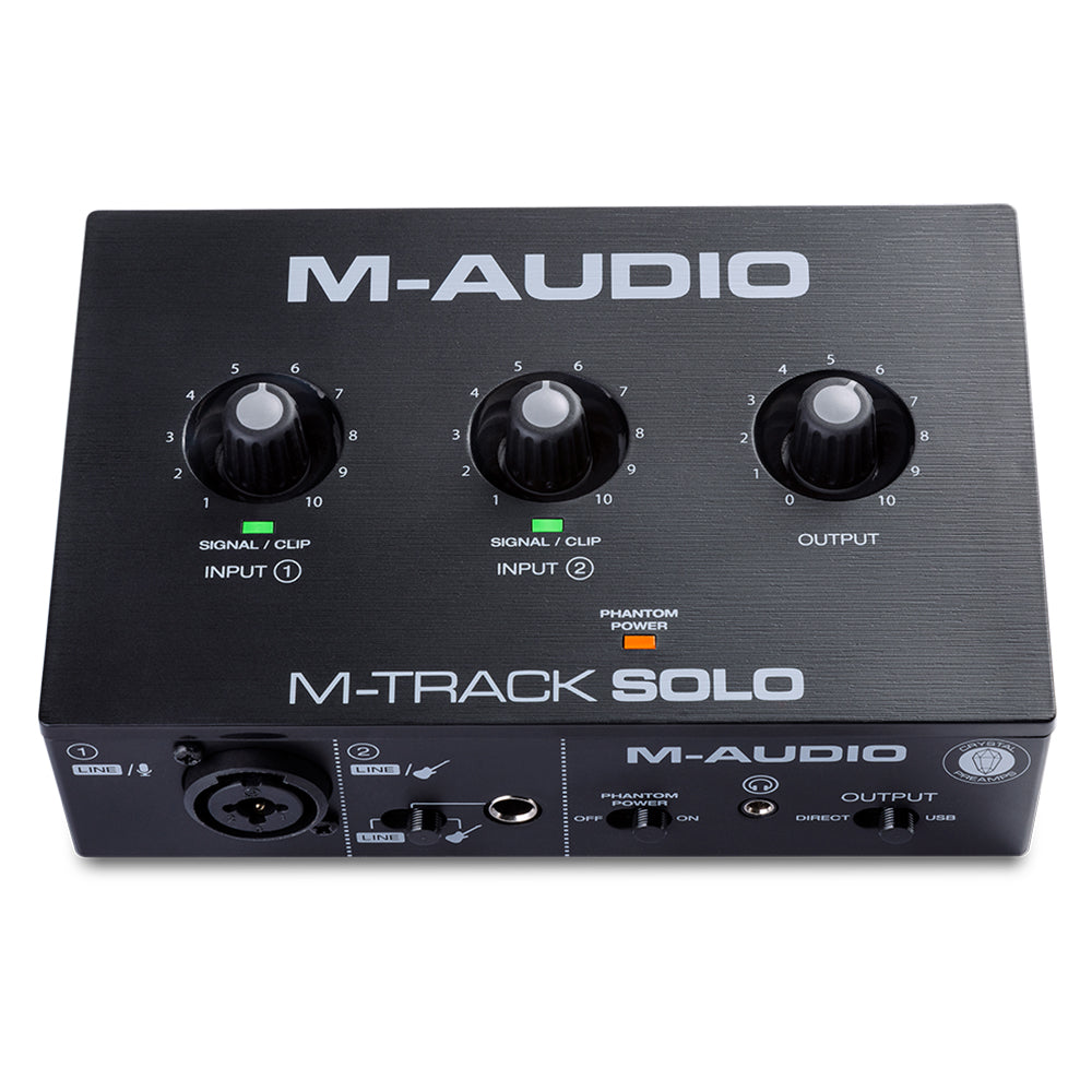 M-Audio M-Track Solo 2-in 2-out USB Audio Interface with 01 Mic Preamp