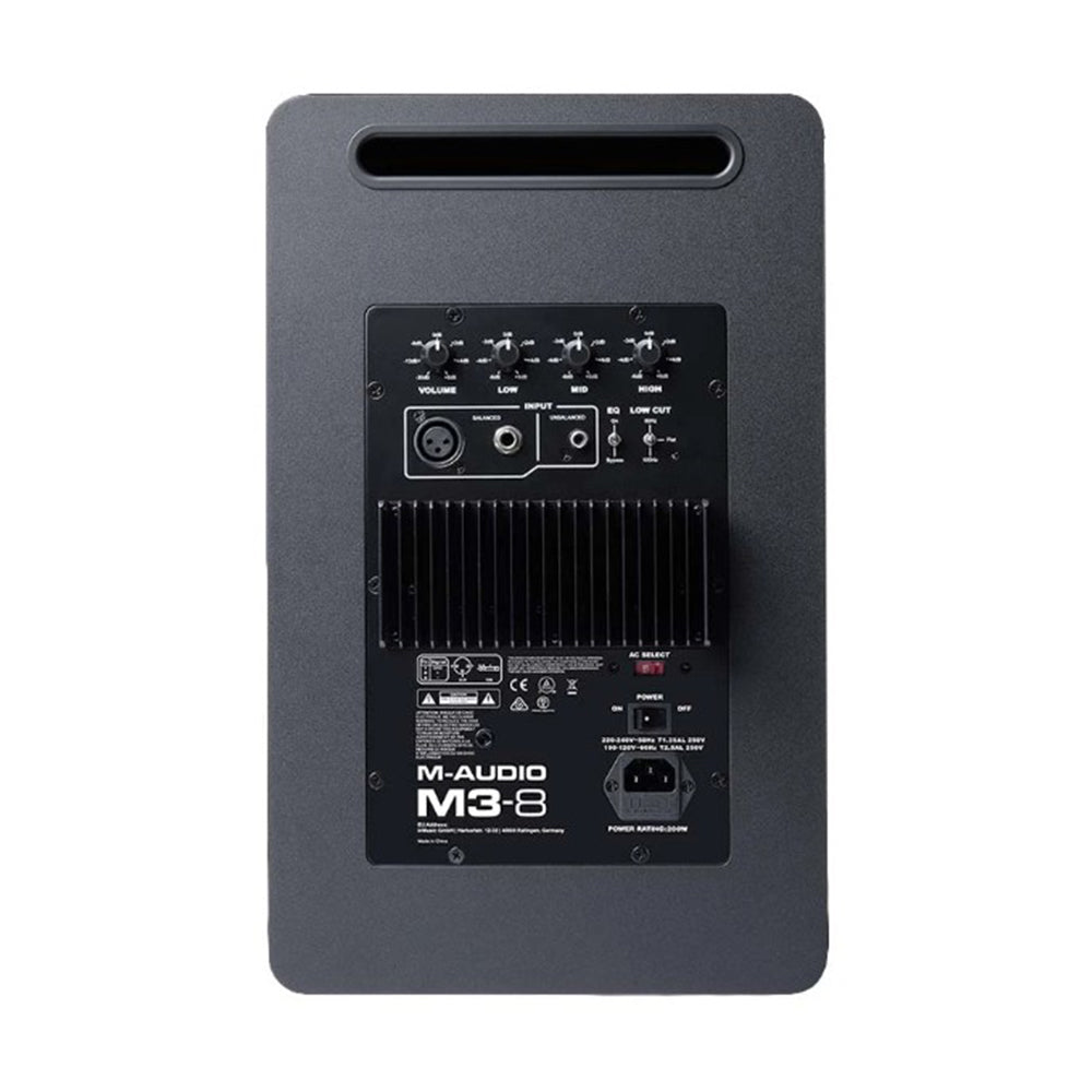 M-Audio M3-8 Active 3-way Studio Monitor, Black