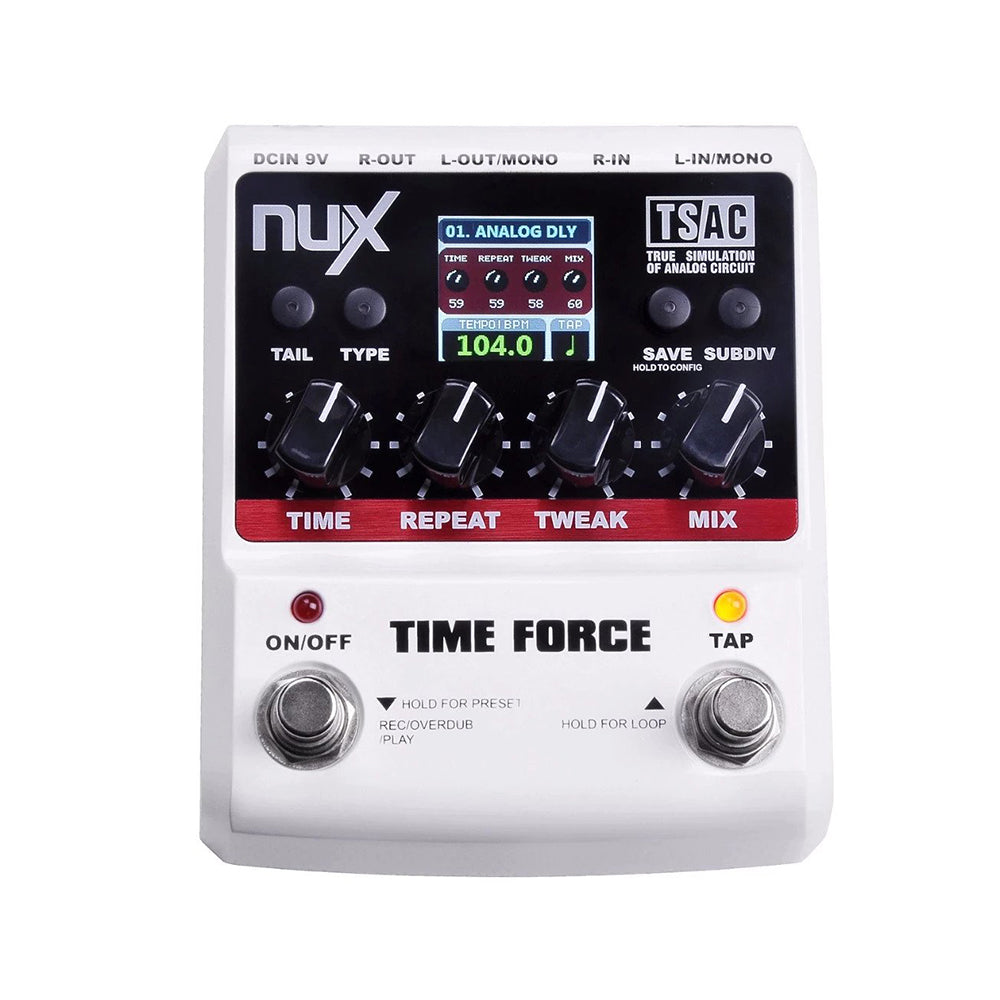 Nux Time Force Digital Delay Guitar Effect Pedal (NEW-NO BOX)