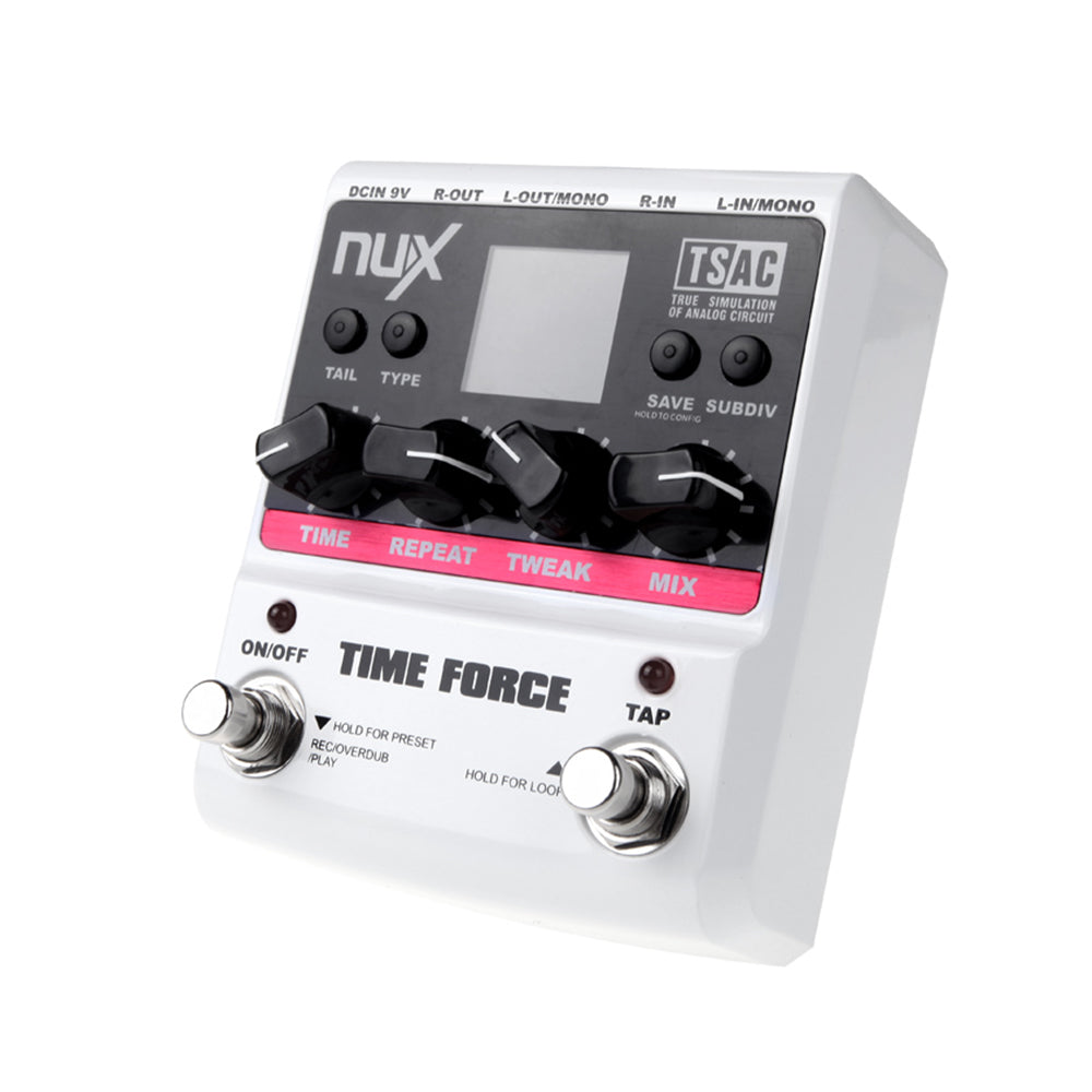 Nux Time Force Digital Delay Guitar Effect Pedal (NEW-NO BOX)