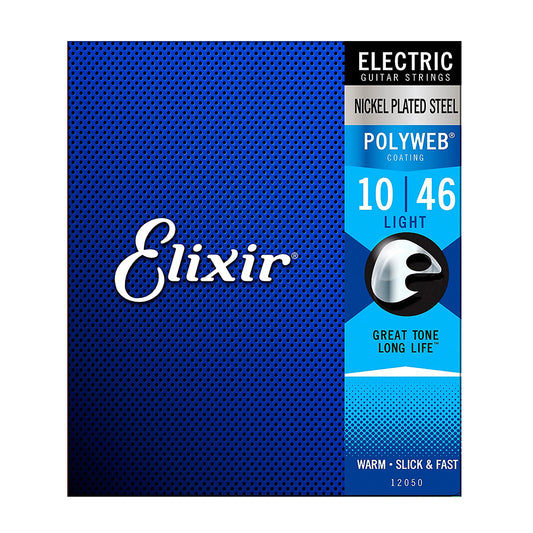 ELIXIR 12050 10/46 LIGHT POLYWEB COATING NICKEL PLATED STEEL ELECTRIC GUITAR STRING