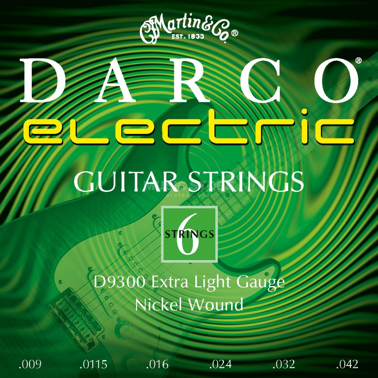 Martin & Co Darco® D9300 9-42 Extra Light Gauge Nickel Wound Electric Guitar String Set
